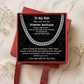 Promise Necklace for Him Romantic Gift for Boyfriend, Husband or Soulmate with Cuban Link Chain