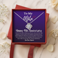 45th Anniversary Necklace for Wife Sapphire Anniversary Gift from Husband with Forever Love Pendant