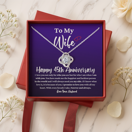 45th Anniversary Necklace Gift for Wife