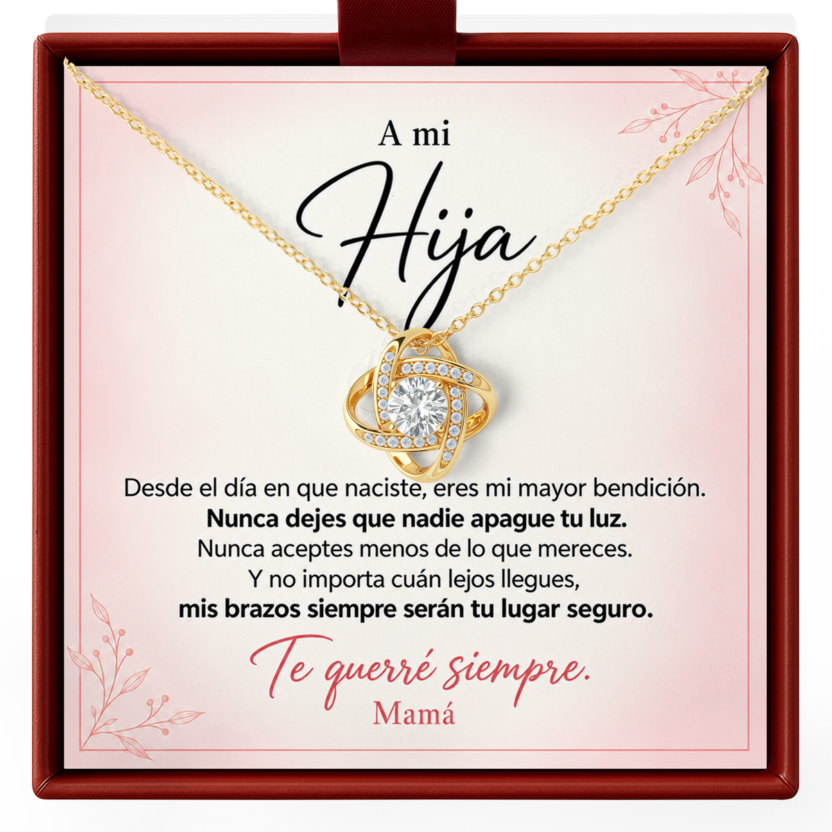 Spanish Daughter Necklace from Mom A Mi Hija Graduation Gift