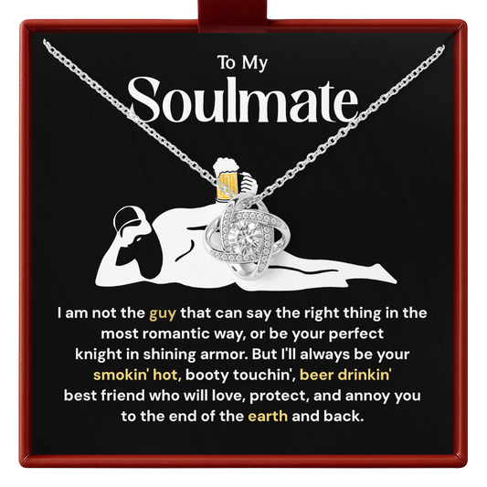 Soulmate Necklace for Her Funny Anniversary Gift from Husband