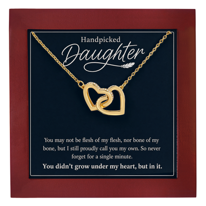 Handpicked Daughter Necklace from Mom Adoption Gift