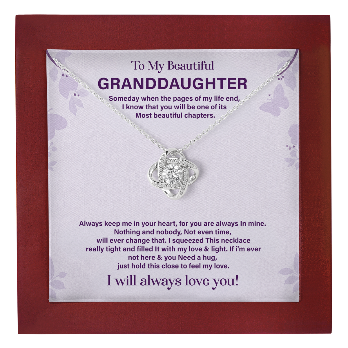 Granddaughter Necklace from Grandma or Grandpa Birthday Gift