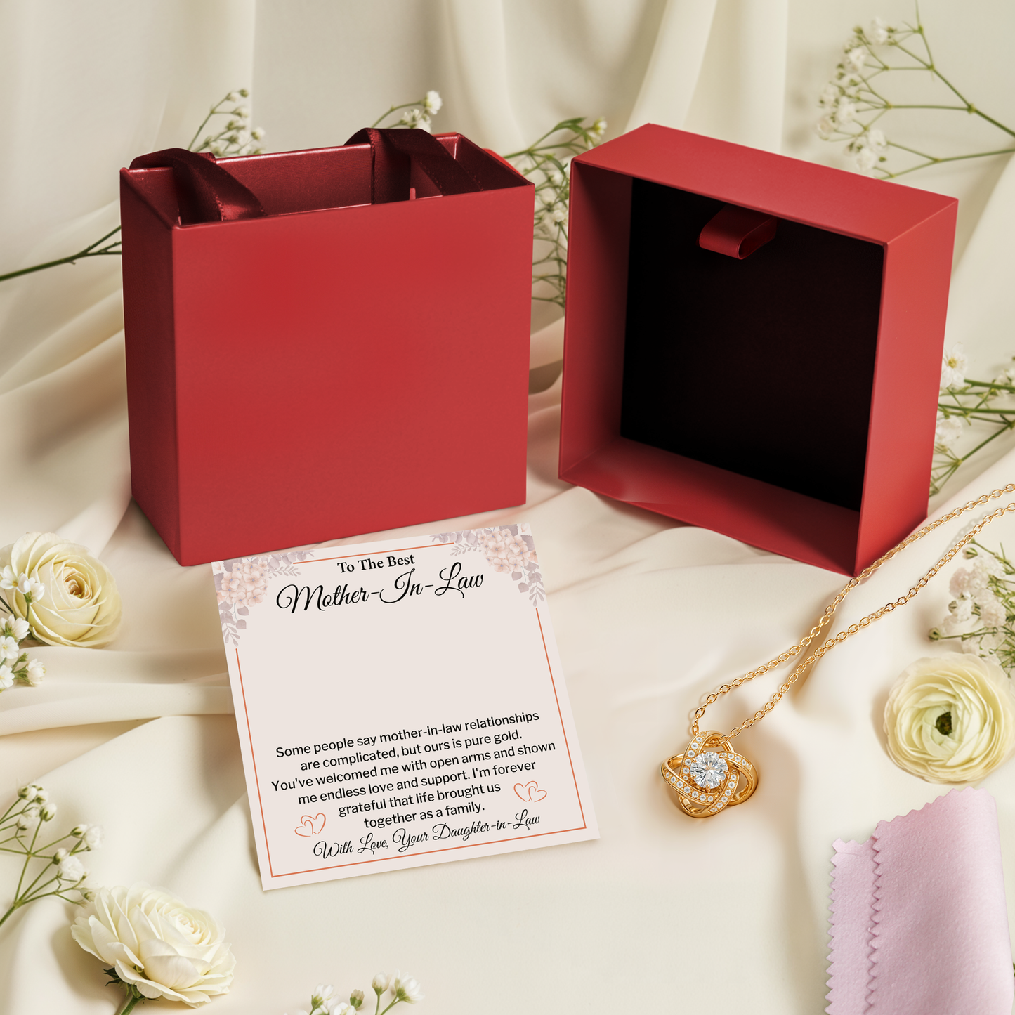 Mother-in-Law Necklace Gift - Birthday, Christmas & Wedding Appreciation