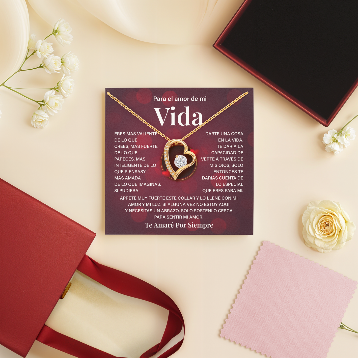 Romantic Gift for Girlfriend or Wife with Spanish Message