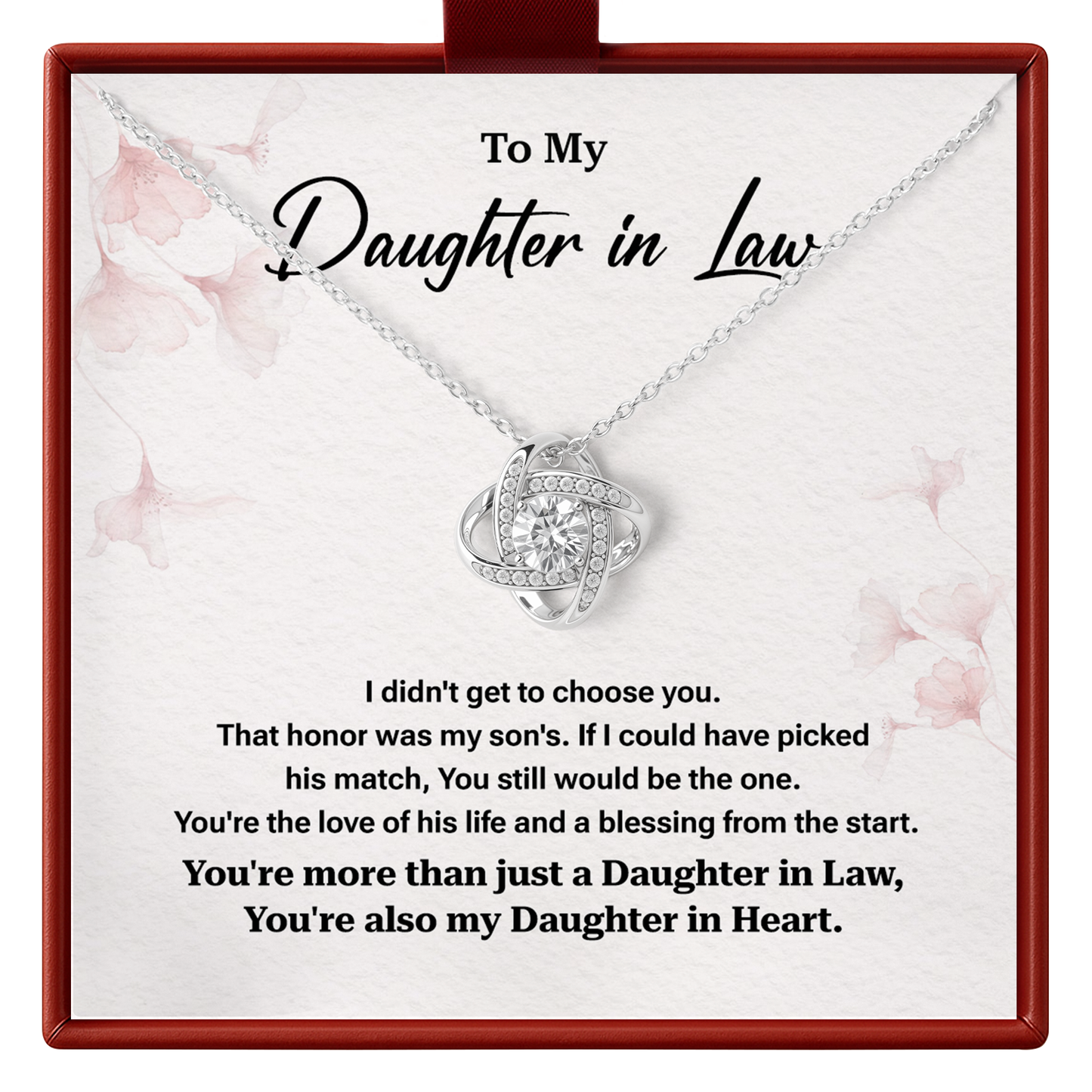 Daughter in Law Necklace from Mother in Law Wedding Gift