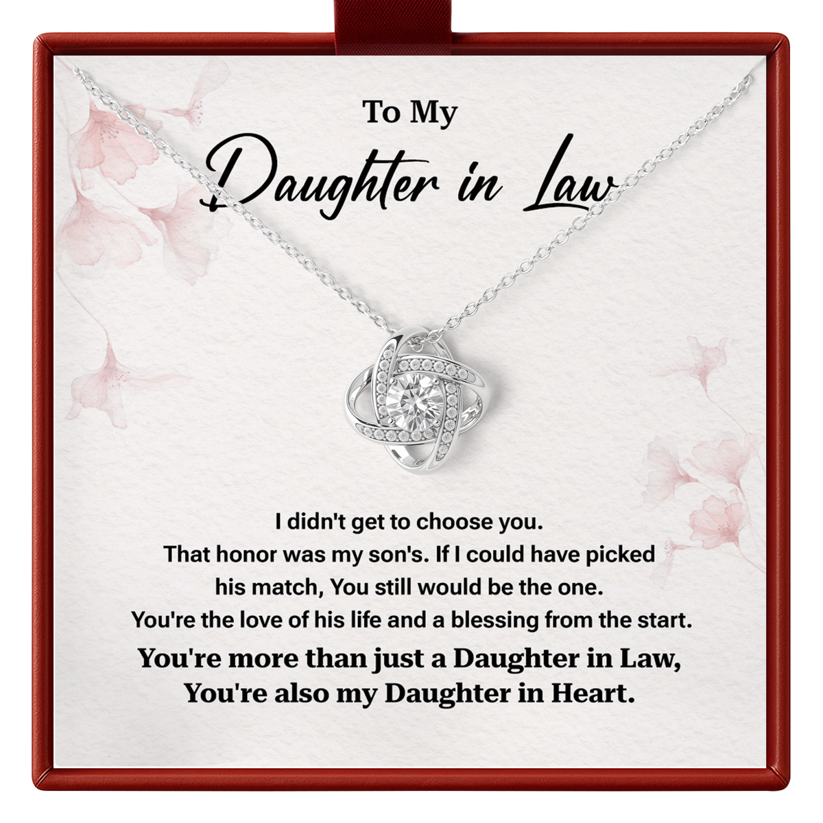 Daughter in Law Necklace from Mother in Law Wedding Gift