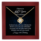 Cheers to 60 Years Necklace Birthday Gift for Her
