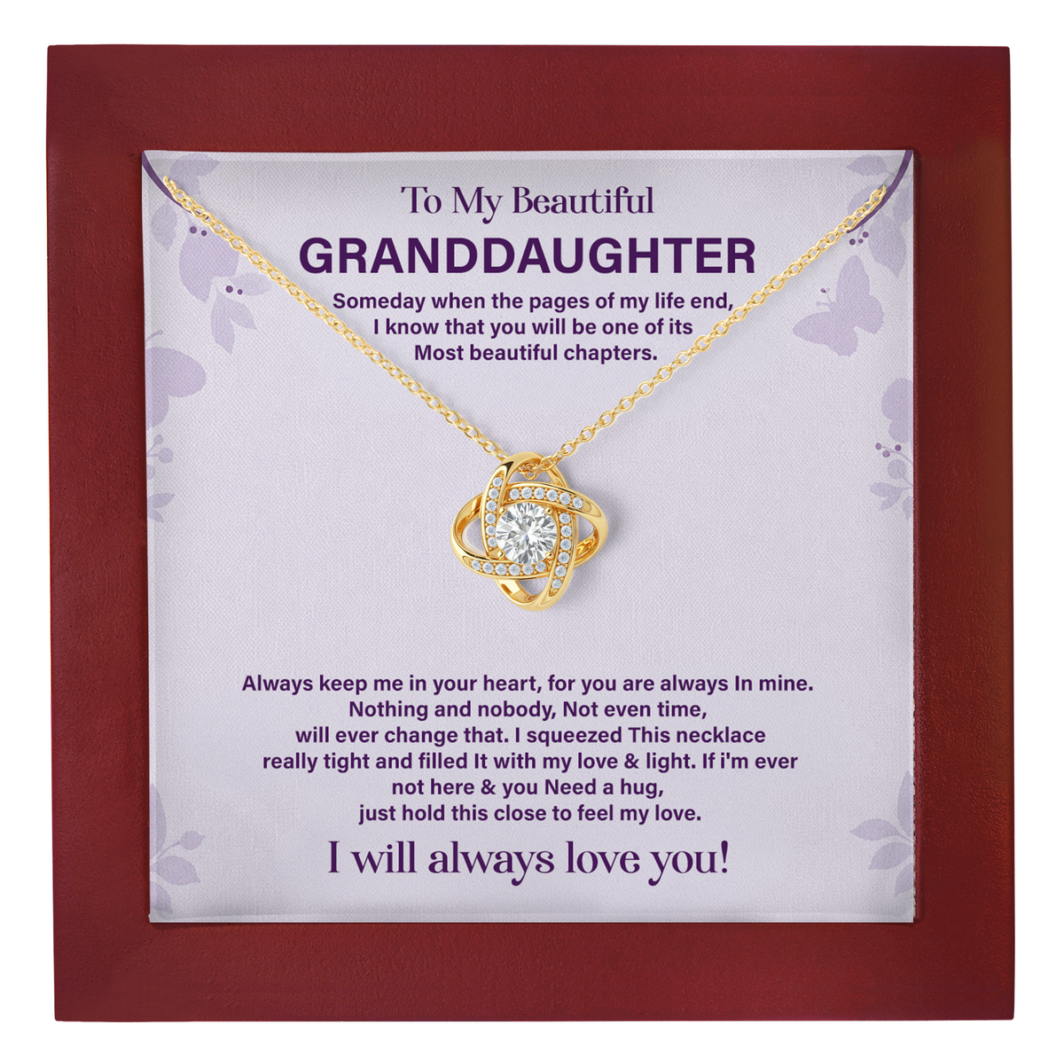 Granddaughter Necklace from Grandma or Grandpa Birthday Gift