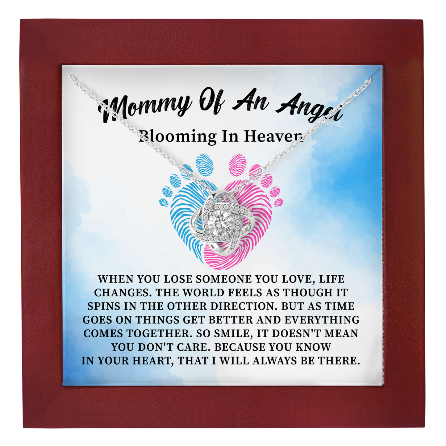 Mommy of an Angel Necklace Miscarriage Memorial Gift for Mom