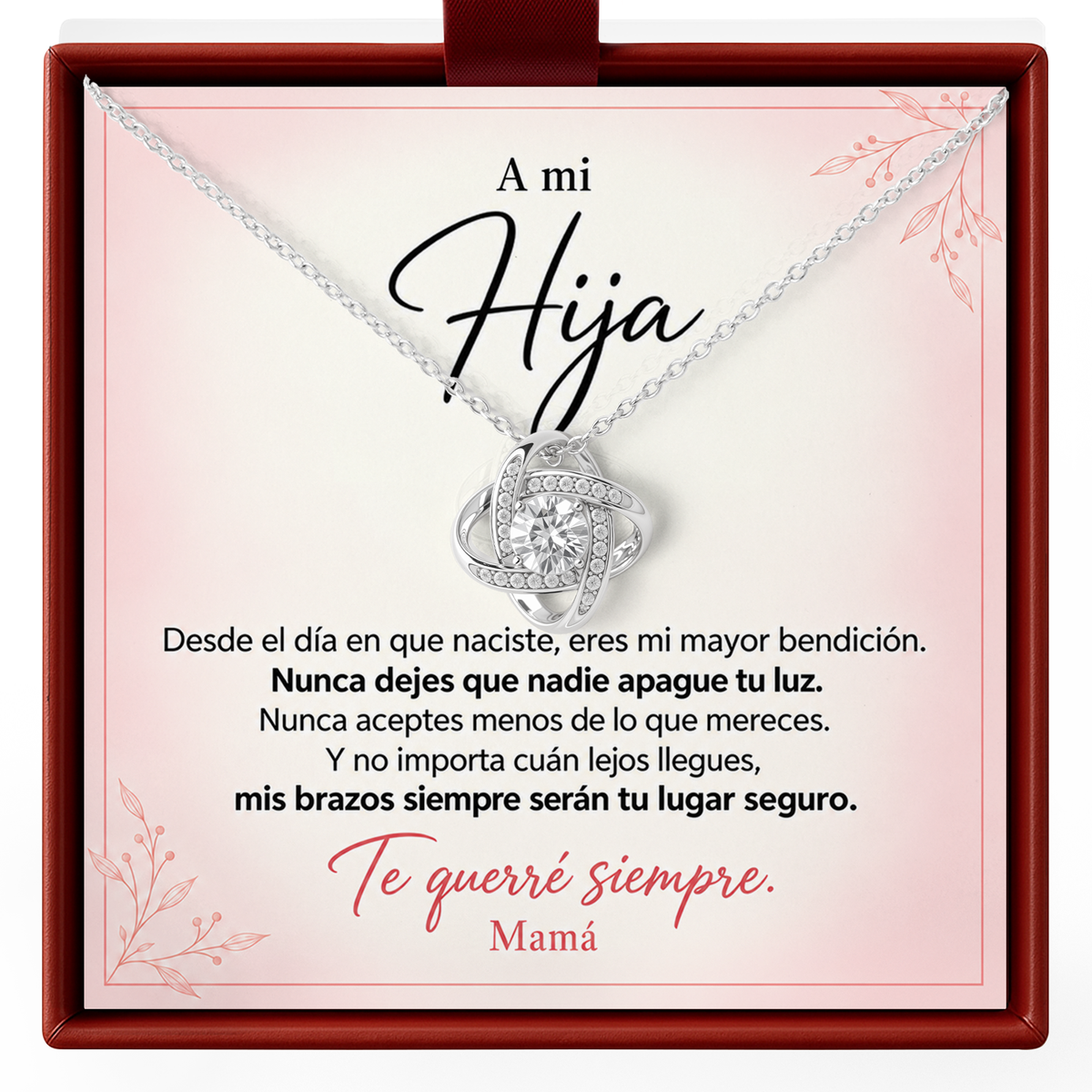 Spanish Daughter Necklace from Mom A Mi Hija Graduation Gift