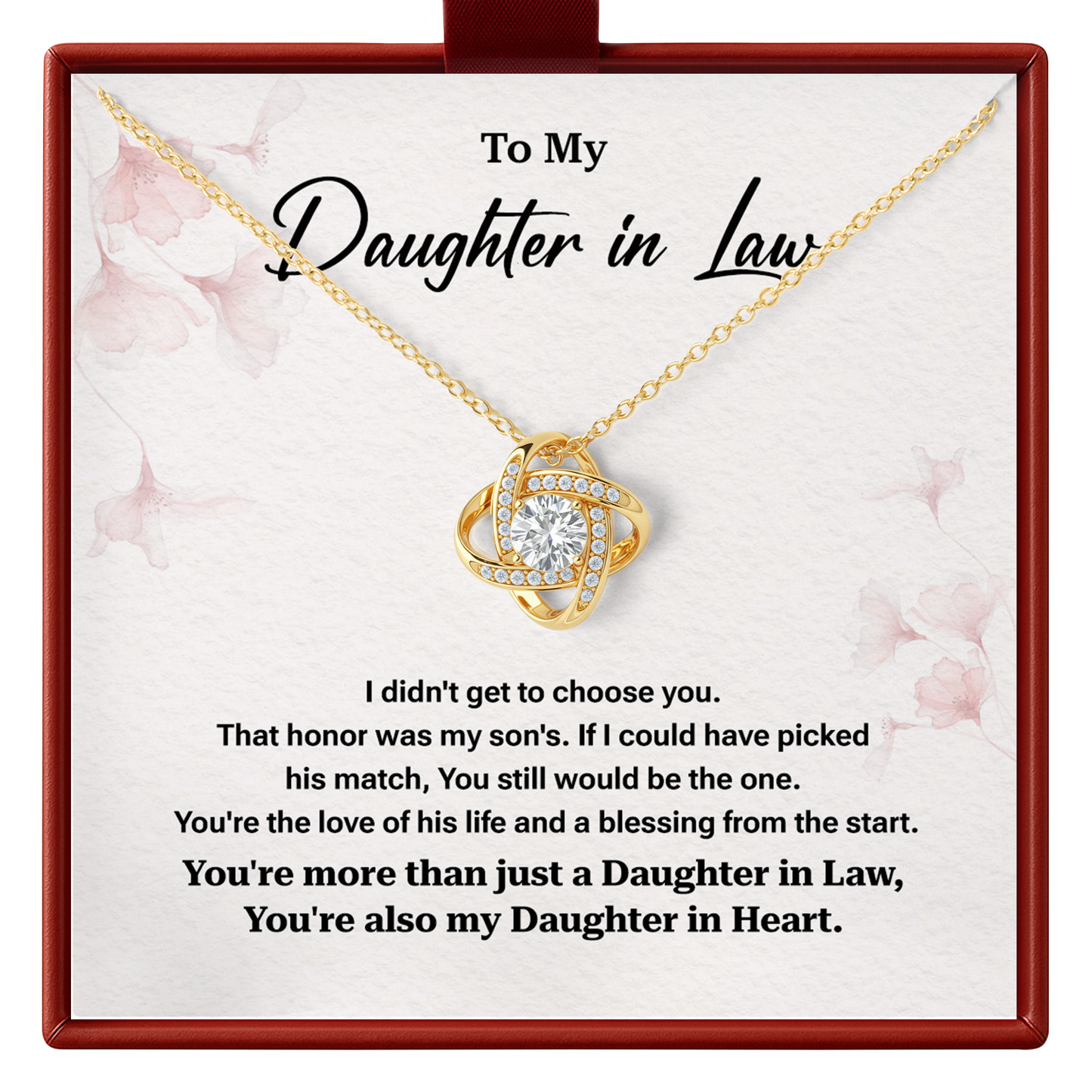 Daughter in Law Necklace from Mother in Law Wedding Gift