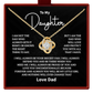 Dad to Daughter Necklace Gift Meaningful Father Daughter Jewelry