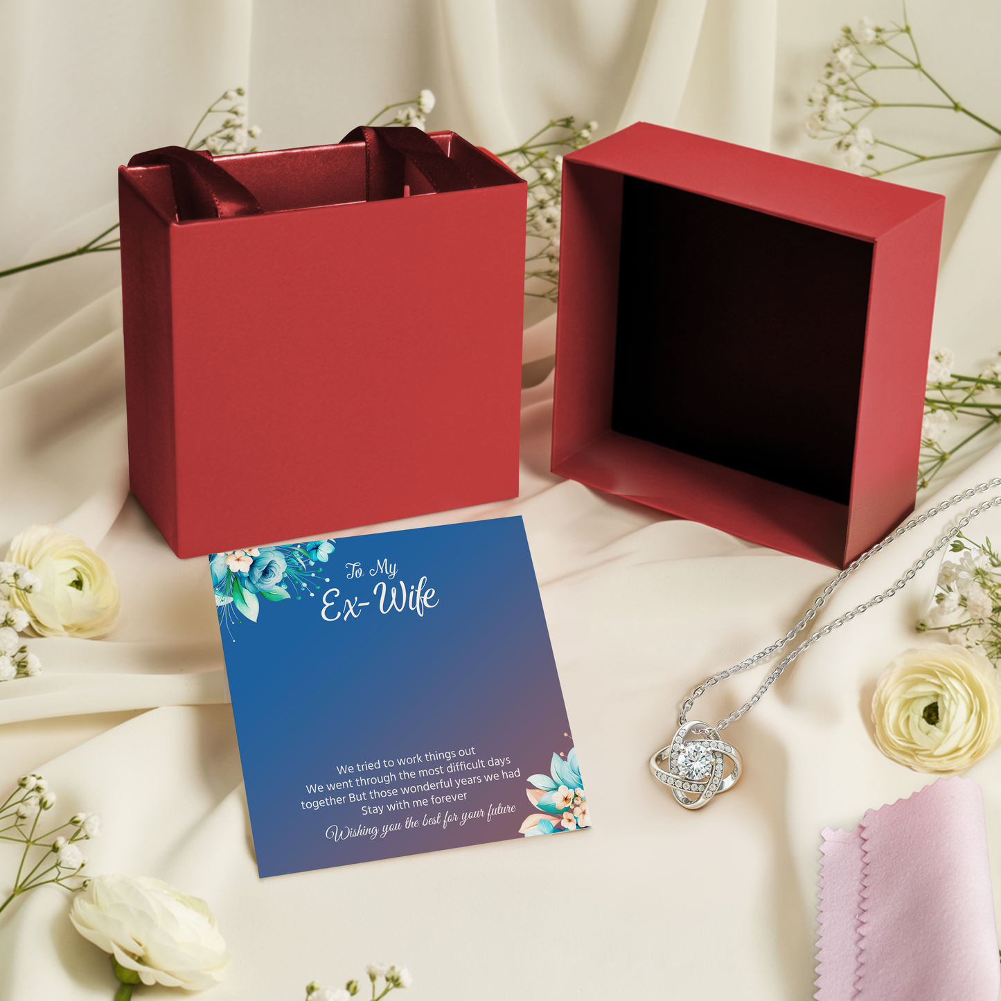 Ex-Wife Necklace Gift, Wishing You the Best Message Card