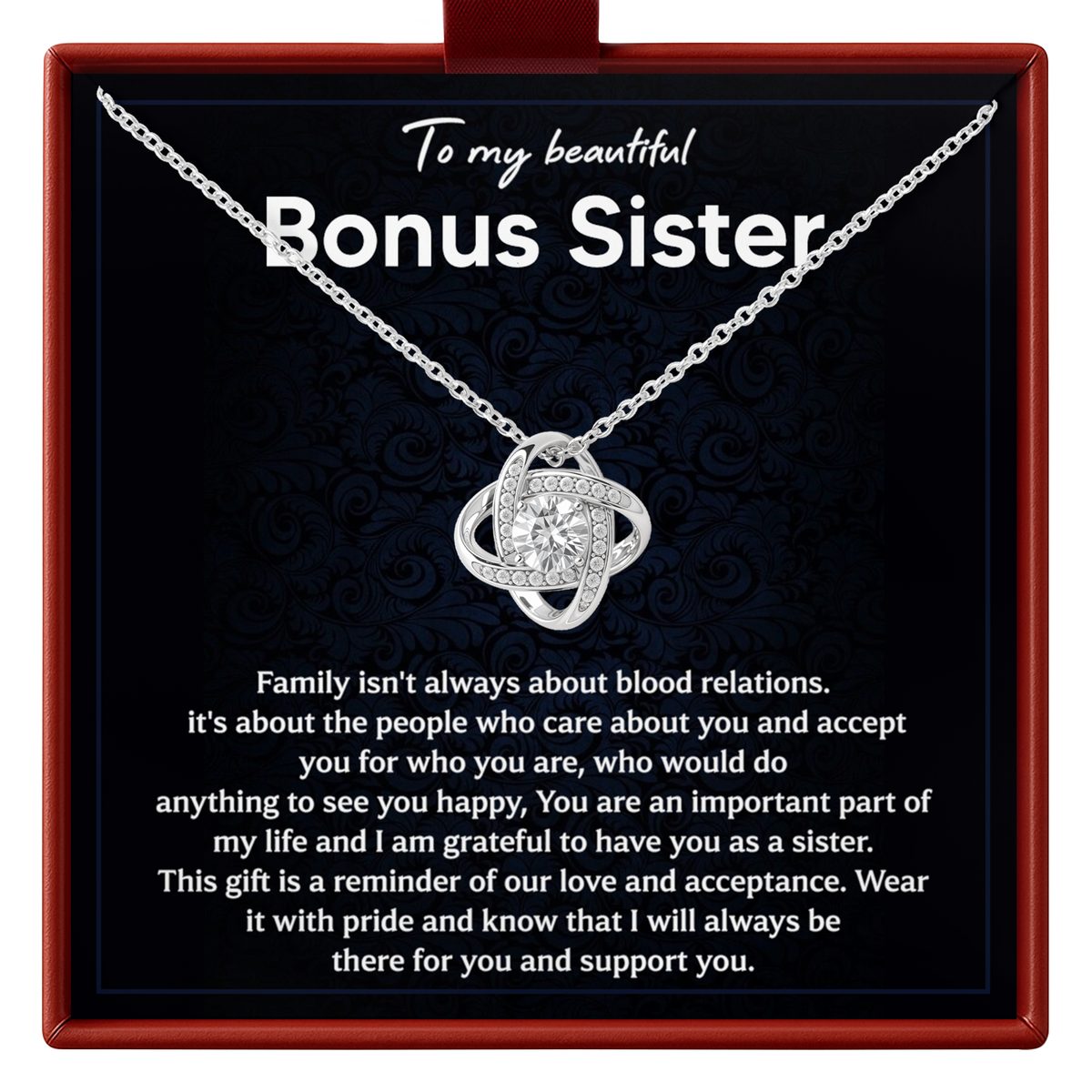 Bonus Sister Necklace Gift Special Sister Appreciation Jewelry