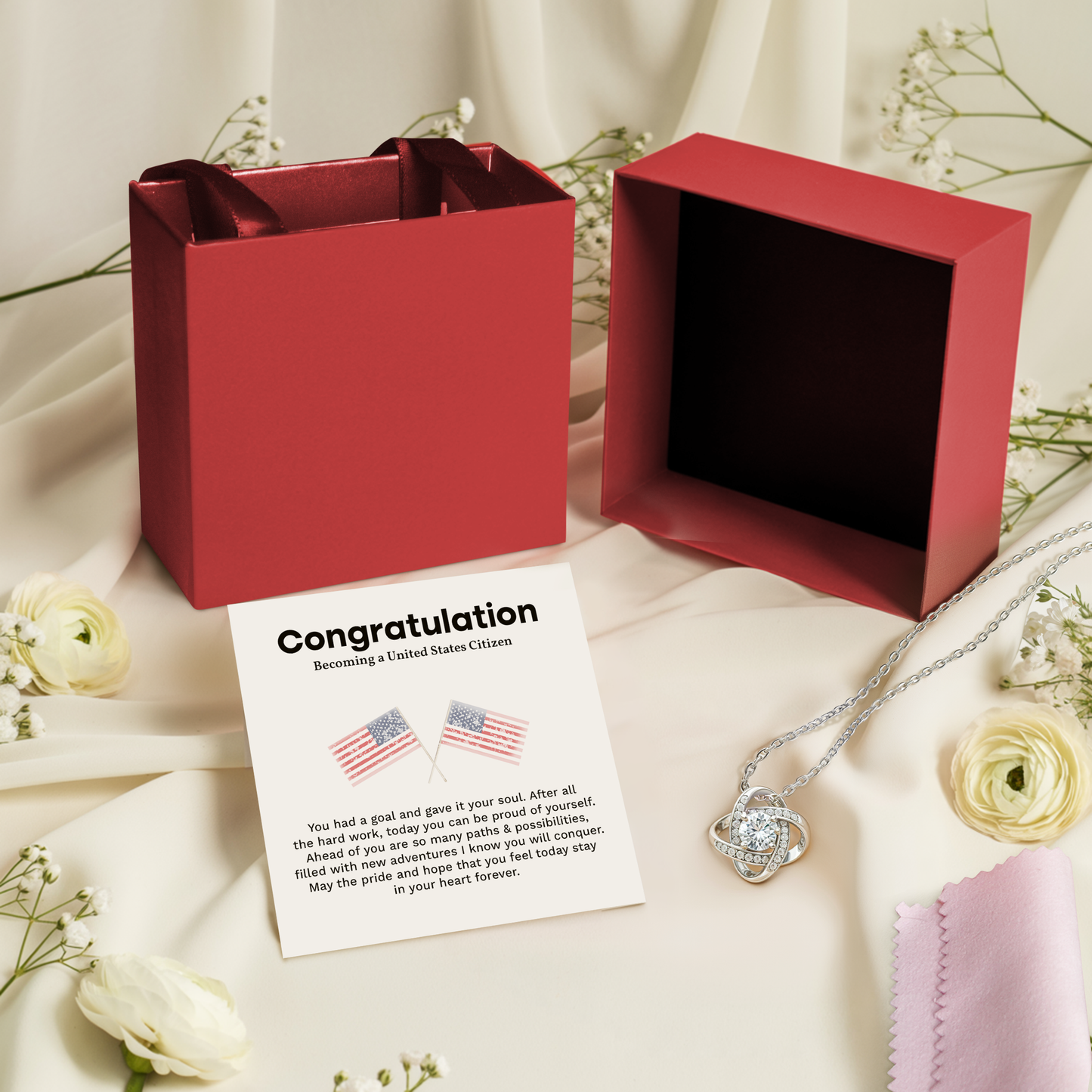 New American Citizen Gift for Her Naturalization Ceremony Keepsake Jewelry