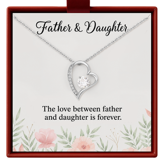 Father and daughter necklace gift