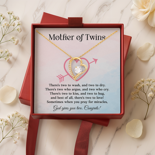 Mother of twins Necklace Gift