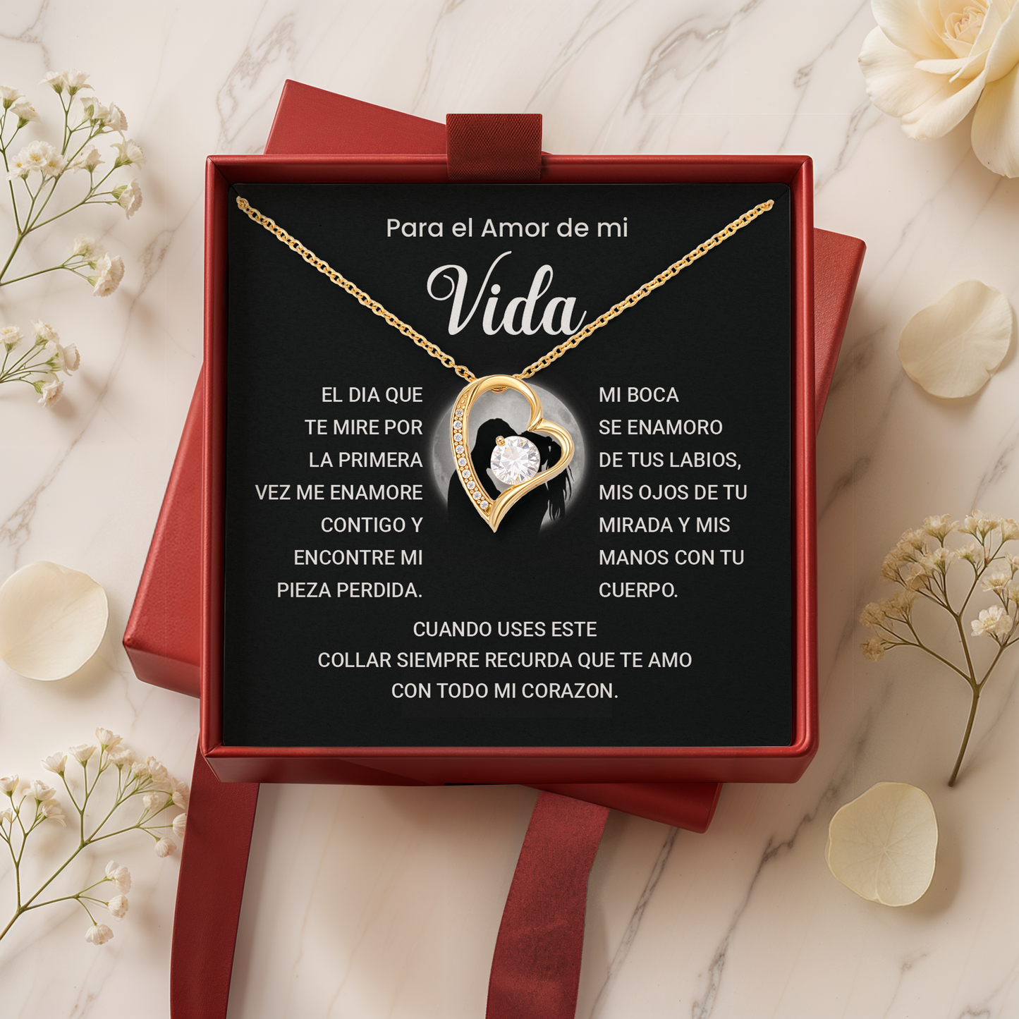 Collar Para El Amor de Mi Vida - Regalo Romántico de Aniversario y San Valentín