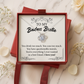 Badass Bestie Necklace Gift with Funny Message Card