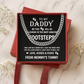 To My Daddy Cuban Link Chain New Dad Gift from Baby Bump, Pregnancy Announcement Gift, Expecting Father Keepsake