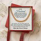 To My Husband Cuban Link Chain, Romantic Gift for Husband, Anniversary Gift from Wife, Meaningful Jewelry for Him