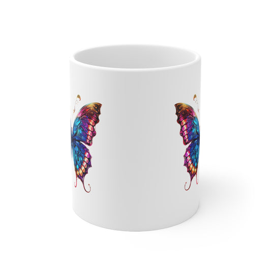 Butterfly white mug 11oz