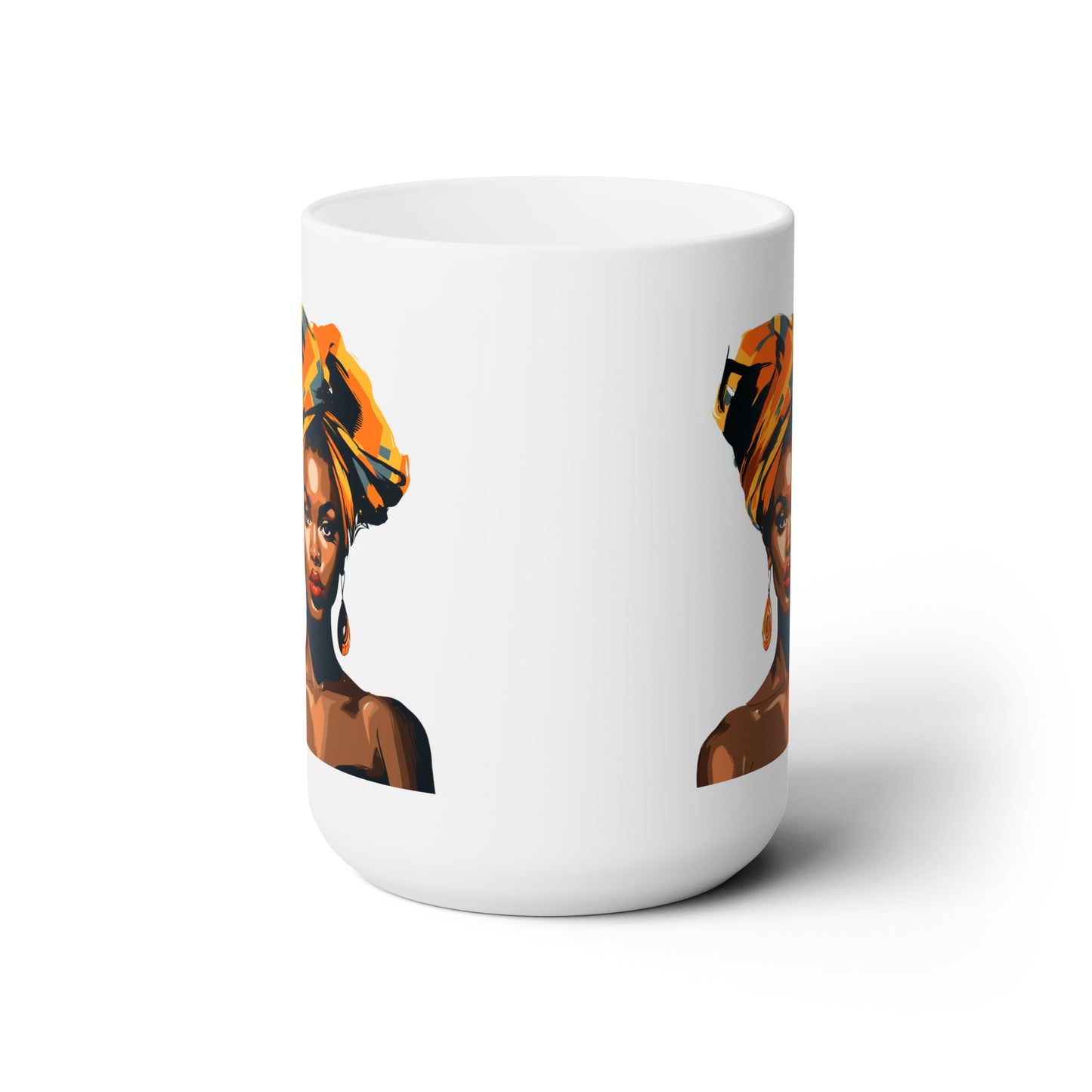 An Vector women art white Mug 15oz
