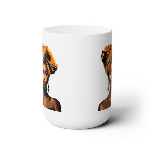 An Vector women art white Mug 15oz