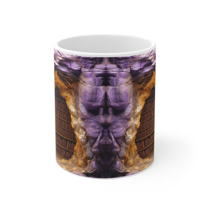 3D Bookshelf Ceramic white Mug 11oz