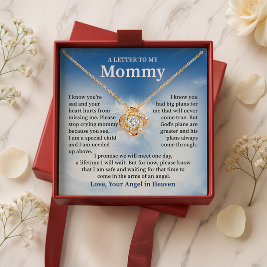 A Letter to Mommy Angel Necklace Miscarriage Sympathy Gift