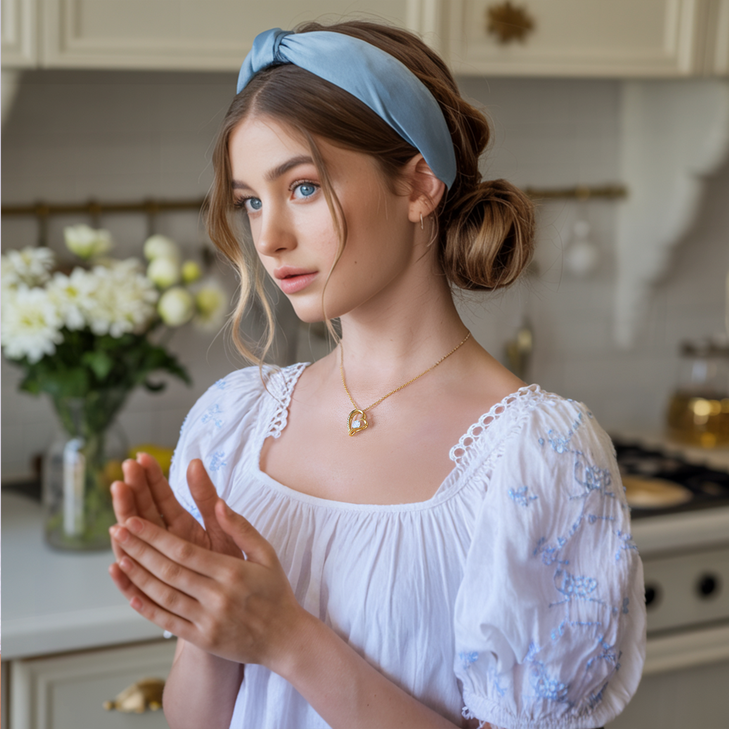 To My Daughter Necklace from Dad Pendant with Emotional Message Card Birthday, Christmas Gift