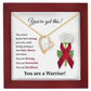 You’ve Got This Warrior Heart Necklace Strength & Encouragement Gift for Her