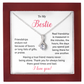 Best Friend Necklace for Women Bestie Gift with Friendship Message Card and Wishbone Necklace