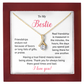 Best Friend Necklace for Women Bestie Gift with Friendship Message Card and Wishbone Necklace
