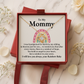 Rainbow Baby Necklace for Mommy Miscarriage Memorial Gift for Mother with Sympathy Message Card