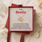 To My Bestie Necklace Friendship Gift for Girl, Meaningful Bestie Keepsake Jewelry, BFF Birthday Gift for Women