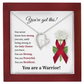 You’ve Got This Warrior Heart Necklace Strength & Encouragement Gift for Her