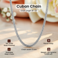 Promise Necklace for Him Romantic Gift for Boyfriend, Husband or Soulmate with Cuban Link Chain