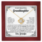 To My Granddaughter Love Knot Necklace For Her - Gift from Grandpa with Message