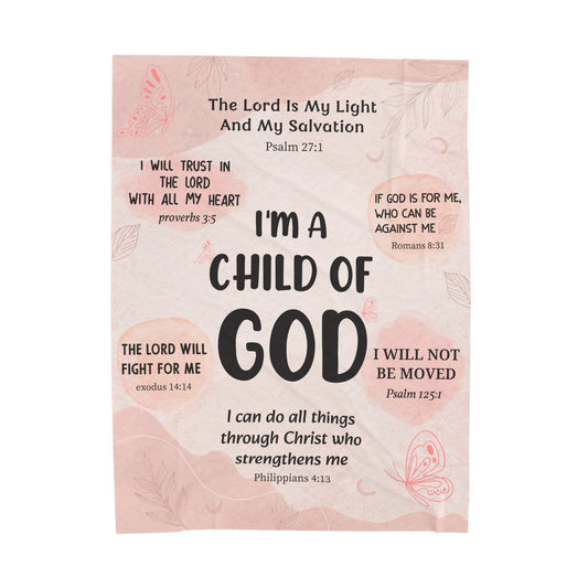 Christian Gifts for Women, Baptism Gifts for Girl, Inspirational, Religious Birthday Gifts for Women Velveteen Plush Blanket
