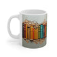 3D Bookshelf Ceramic white Mug 11oz