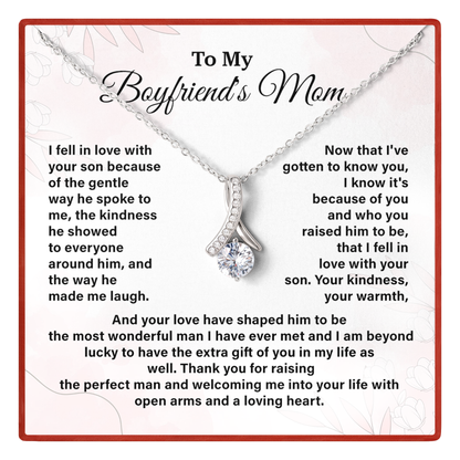 To My Boyfriend’s Mom Necklace, Meaningful Gift from Girlfriend