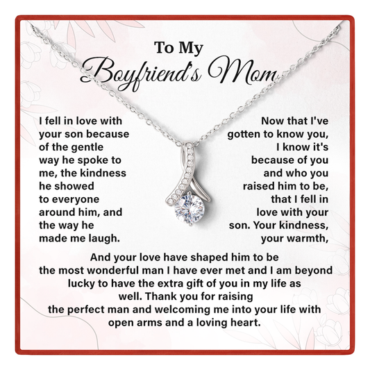 To My Boyfriend’s Mom Necklace, Meaningful Gift from Girlfriend