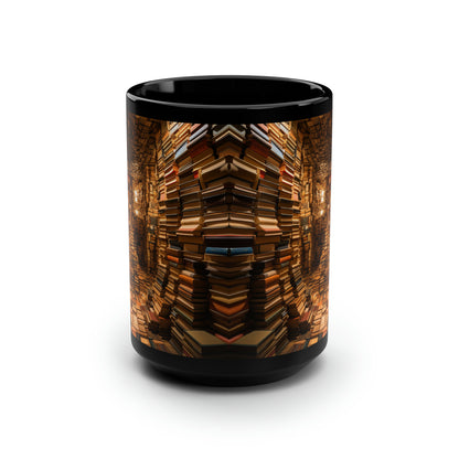 3d book Black Mug 15oz