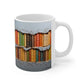3D Bookshelf Ceramic white Mug 11oz