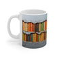 3D Bookshelf Ceramic white Mug 11oz