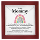 Rainbow Baby Necklace for Mommy Miscarriage Memorial Gift for Mother with Sympathy Message Card