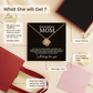 To My Wonderful Mom Necklace Gift with Message Card