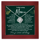 To My Loving Mom Forever Love Necklace, Meaningful Gift for Mother with Message Card